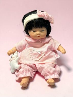 Corolle Asian Plush Baby Doll with Headband and Soft Companion 2001